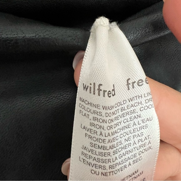 WILFRED FREE Daria  ankle vegan leather black pants - Picture 14 of 16